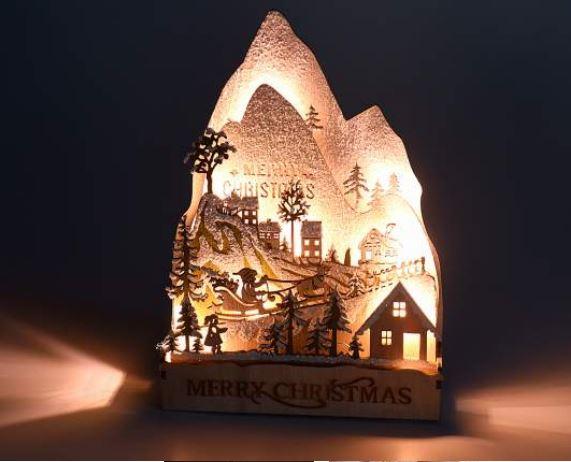 Paysage de bois enneigé de Noël