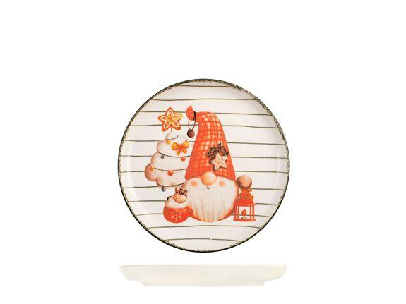 Assiette à désert Noël Gnomeville