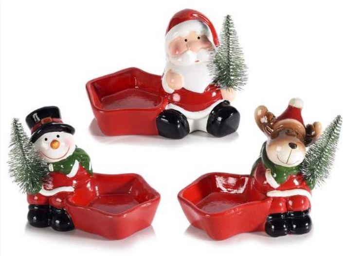 Lot de 3 bougeoirs céramique