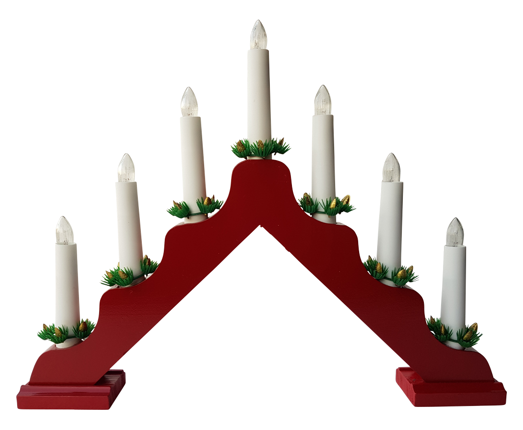 Chandelier lumineux rouge