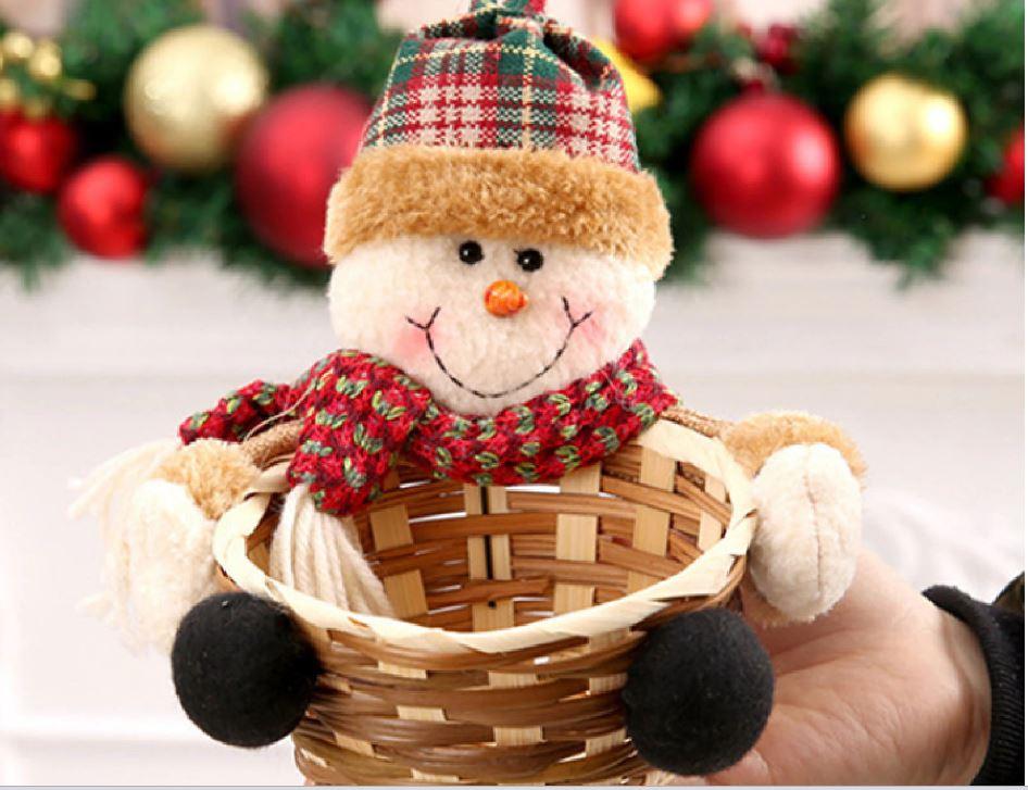 Panier en osier Bonhomme de neige