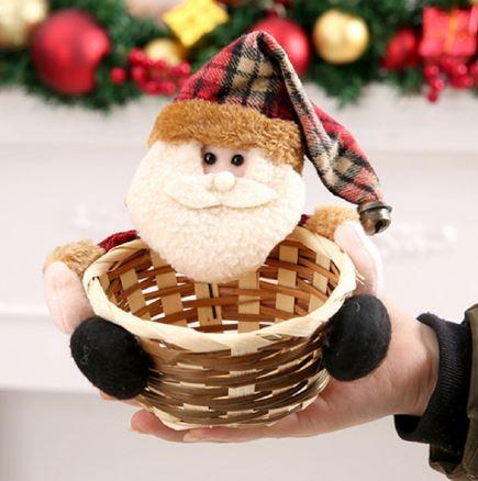 Panier en osier Père Noël