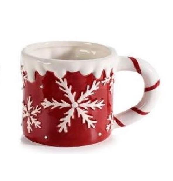 Tasses Rouge Flocon de Neige