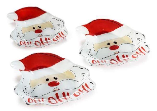 Lot de 3 assiettes Père Noël