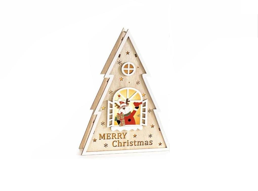 Sapin Maison lumineux avec le Renne