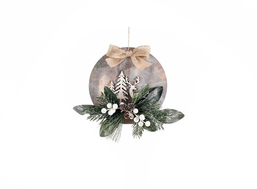 Décoration boule en bois
