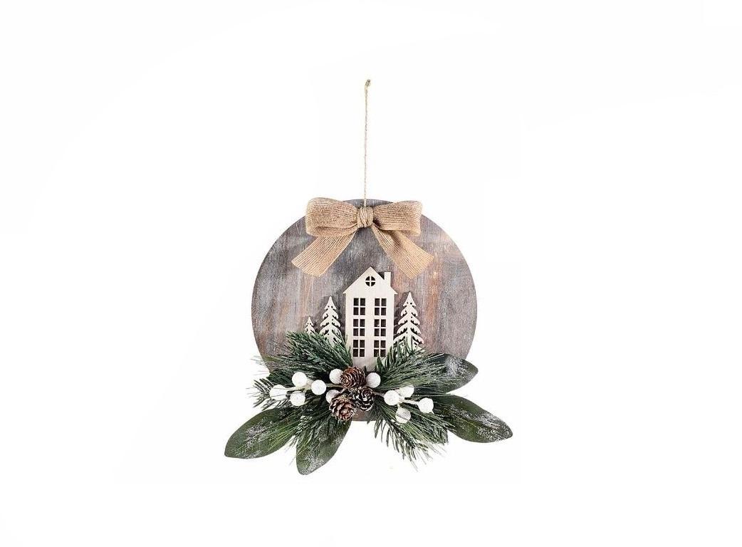 Décoration boule en bois