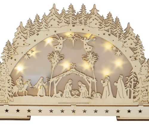 Arche lumineuse Créche de Noël